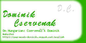 dominik cservenak business card